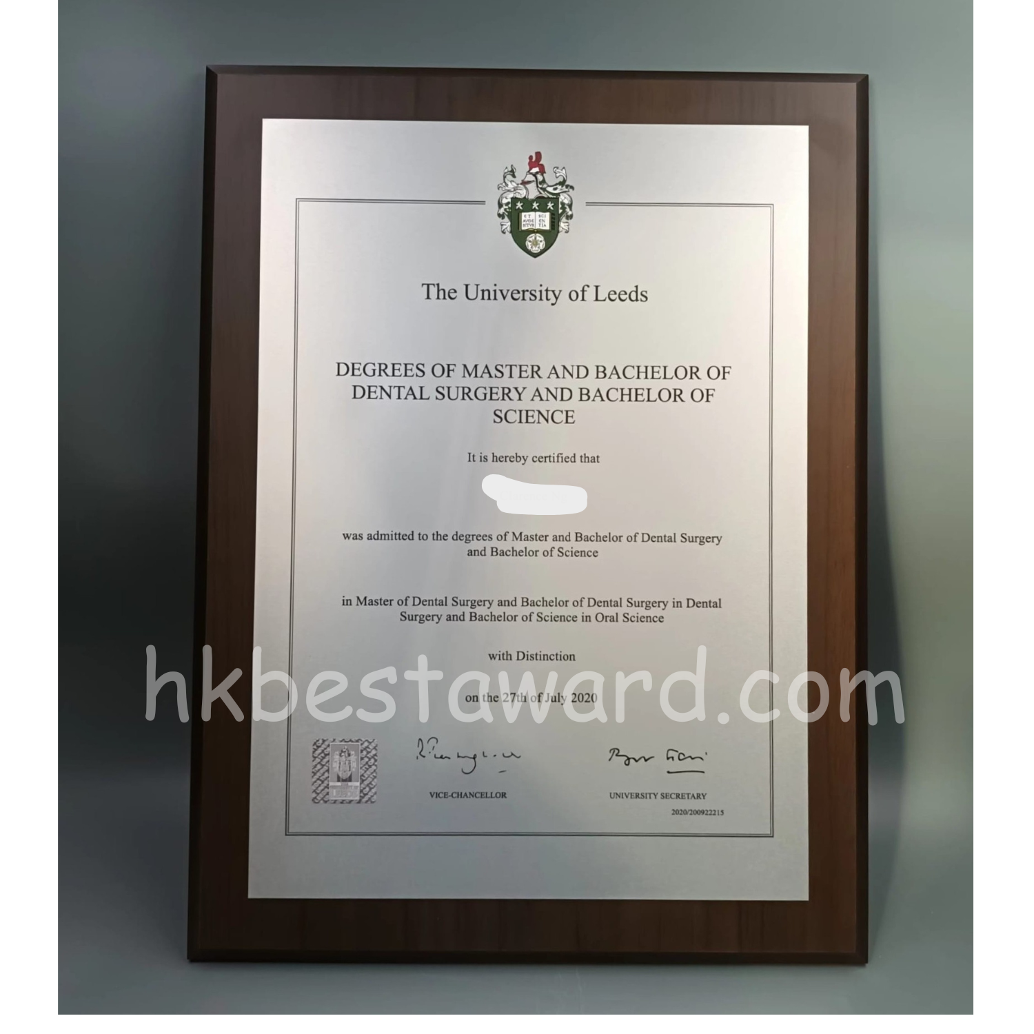 金屬證書 – The University of Leeds